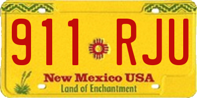 NM license plate 911RJU