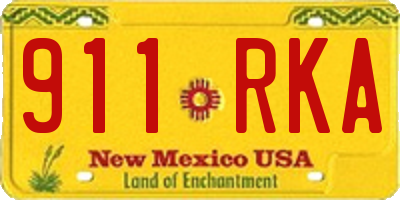 NM license plate 911RKA