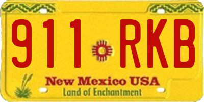 NM license plate 911RKB