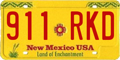 NM license plate 911RKD