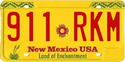NM license plate 911RKM