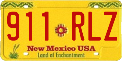 NM license plate 911RLZ