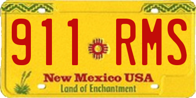 NM license plate 911RMS