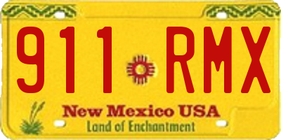 NM license plate 911RMX