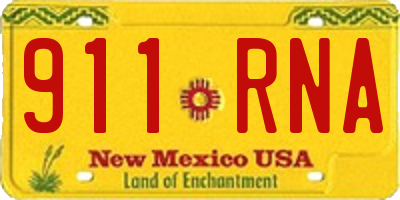 NM license plate 911RNA