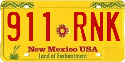 NM license plate 911RNK