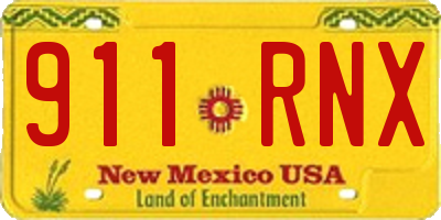 NM license plate 911RNX