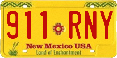 NM license plate 911RNY