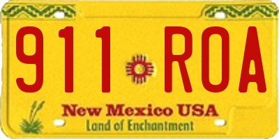 NM license plate 911ROA