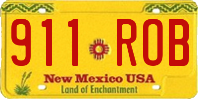 NM license plate 911ROB