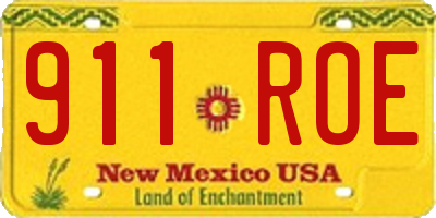 NM license plate 911ROE