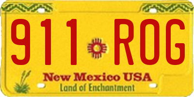 NM license plate 911ROG