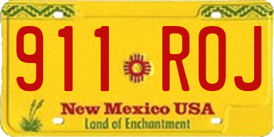 NM license plate 911ROJ