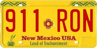 NM license plate 911RON