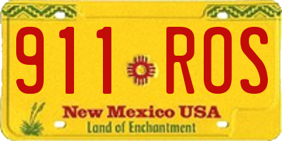 NM license plate 911ROS