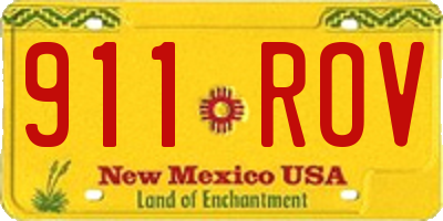 NM license plate 911ROV
