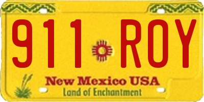 NM license plate 911ROY