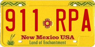 NM license plate 911RPA
