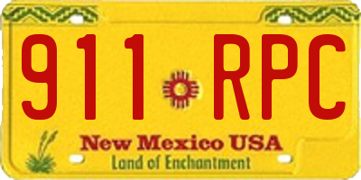 NM license plate 911RPC