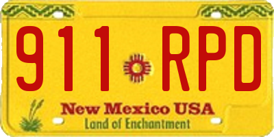 NM license plate 911RPD