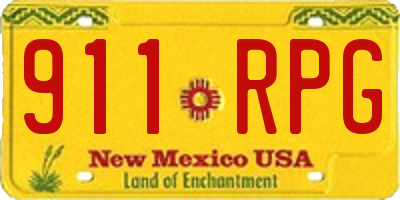 NM license plate 911RPG