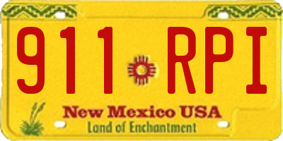 NM license plate 911RPI