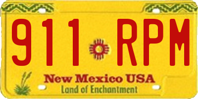 NM license plate 911RPM