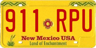 NM license plate 911RPU