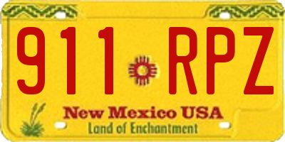NM license plate 911RPZ