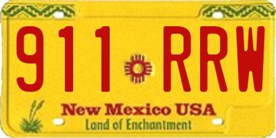 NM license plate 911RRW