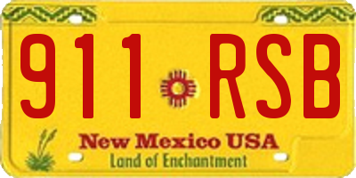 NM license plate 911RSB