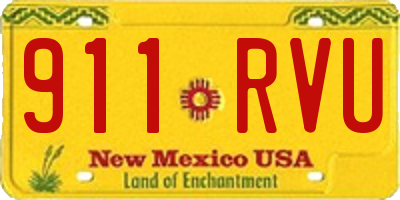 NM license plate 911RVU