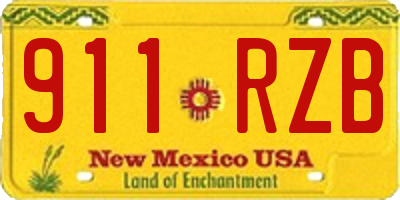 NM license plate 911RZB