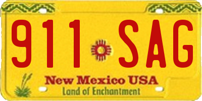 NM license plate 911SAG