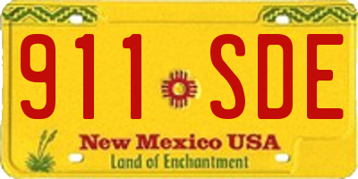 NM license plate 911SDE