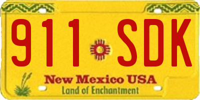 NM license plate 911SDK