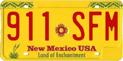 NM license plate 911SFM