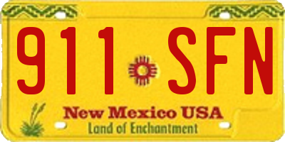 NM license plate 911SFN