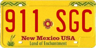 NM license plate 911SGC