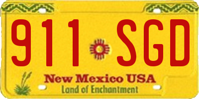 NM license plate 911SGD