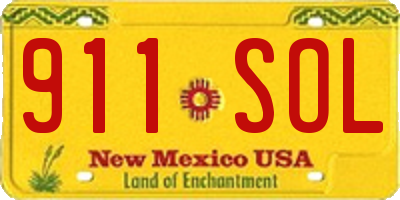 NM license plate 911SOL