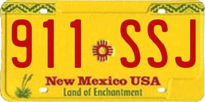 NM license plate 911SSJ