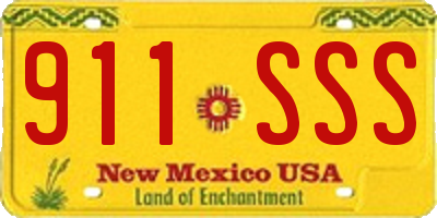 NM license plate 911SSS