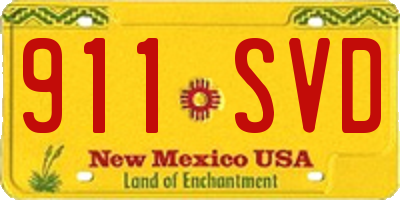 NM license plate 911SVD