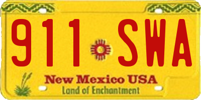 NM license plate 911SWA