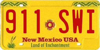 NM license plate 911SWI