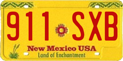 NM license plate 911SXB