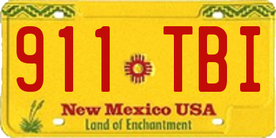 NM license plate 911TBI