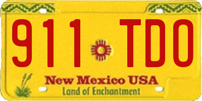 NM license plate 911TDO