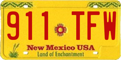NM license plate 911TFW